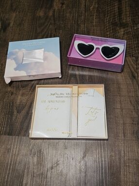 Miss To Mrs Passport Cover/ Luggage Tag, Heart Sunglasses, Satin Pillowcases